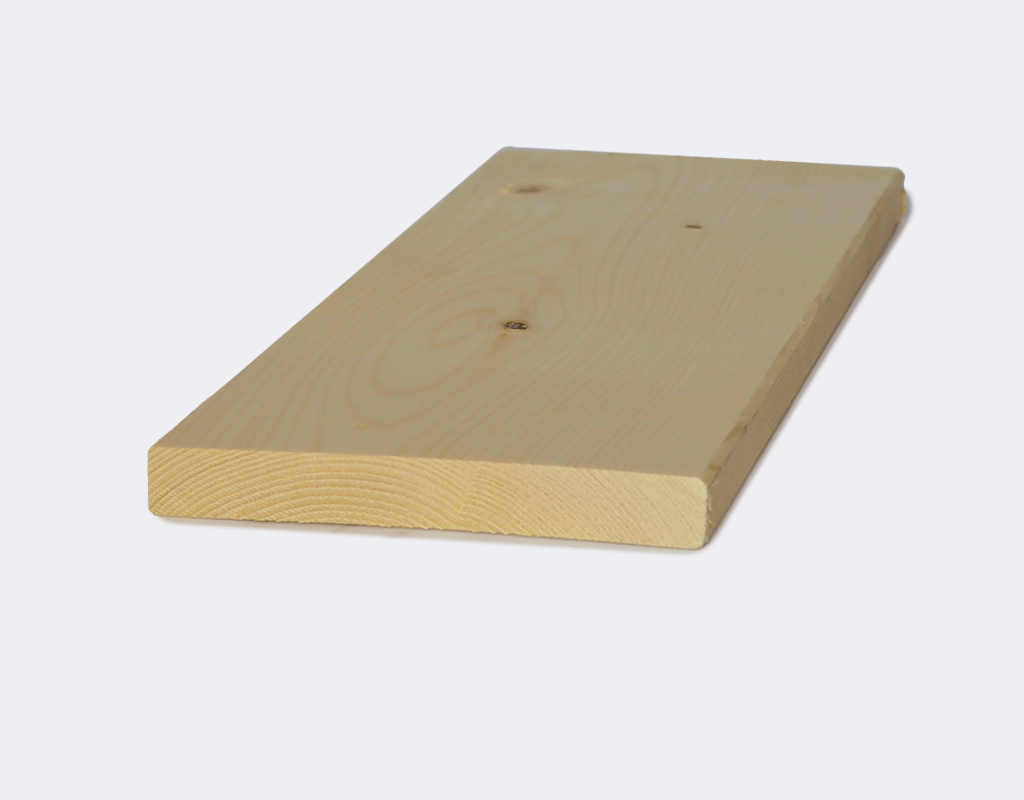 Glattkantbrett Fichte, nachsoritert, us-hobelfallend 18 mm x 142 mm x 5100 mm