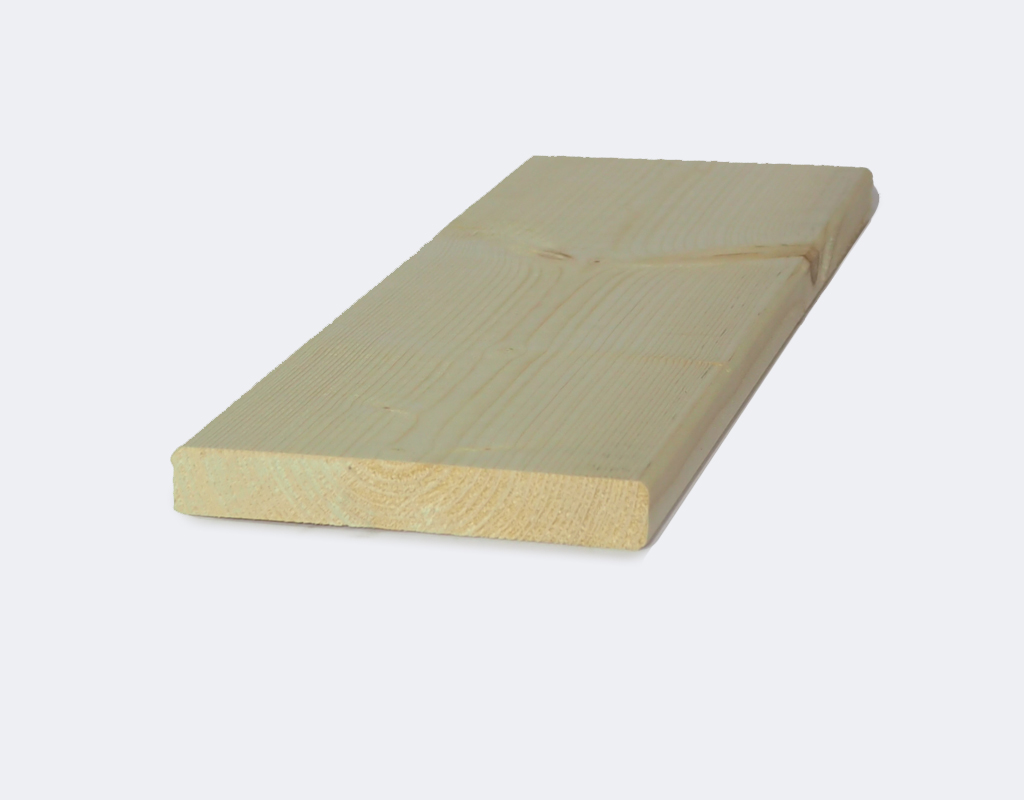 Glattkantbrett Fichte, nachsoritert, us-hobelfallend 18 mm x 120 mm x 5100 mm