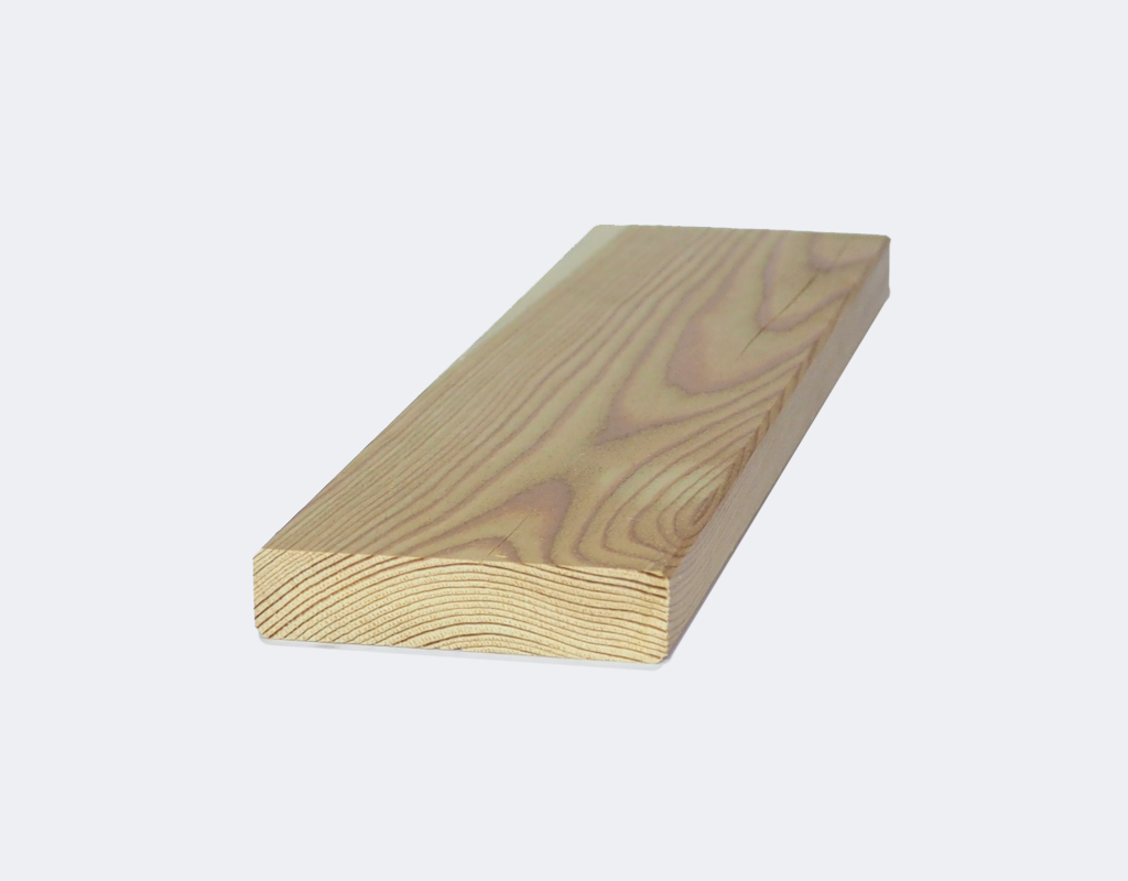 Glattkantbrett, deutsche Lärche, u/s -Sortierung 20 mm x 95 mm x 5100 mm