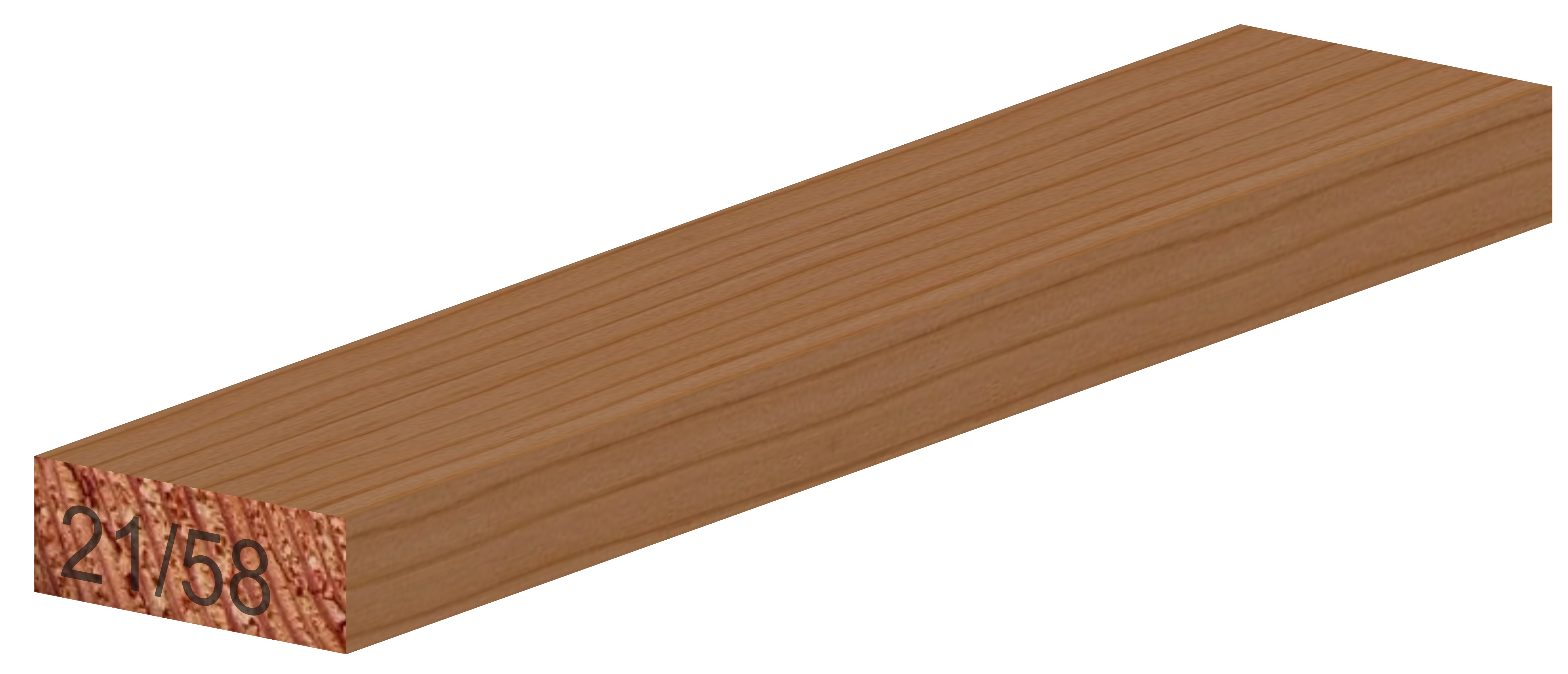 Glattkantbrett, deutsche Lärche, u/s -Sortierung 21 mm x  58 mm x 5100 mm