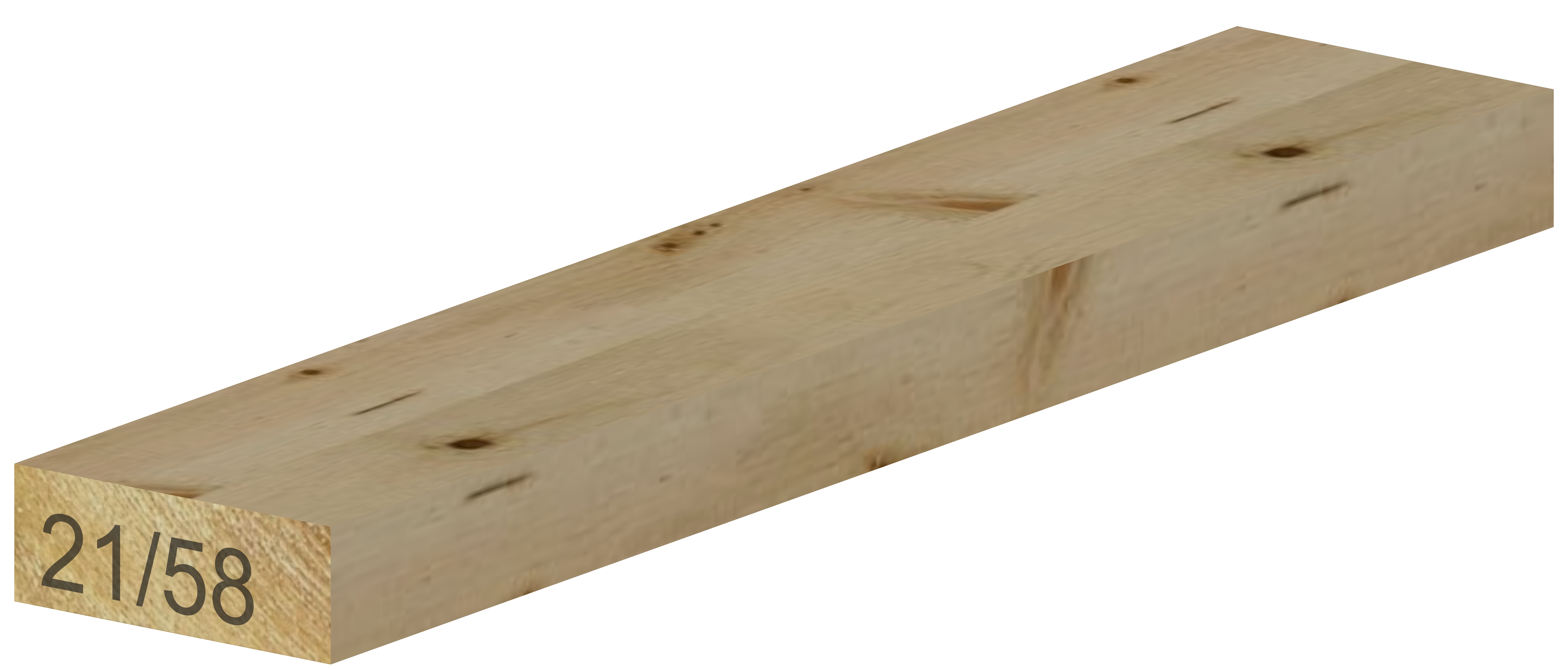 Glattkantbrett Fichte, nachsoritert, us-hobelfallend 21 mm x  58 mm x 5100 mm