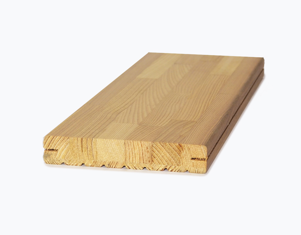 Terrassenparkett Lärche, farblos Öl-imprägniert 26 mm x 140 mm x 5000 mm